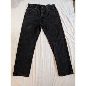 Levi's 505 Y2K Black Straight Jeans 38x32 (34x30) Vintage 2002